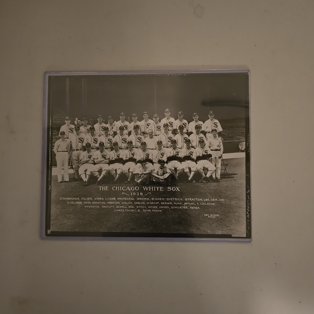 Vintage 1938 Chicago White Sox Team Photo - George Burke - Rare MLB